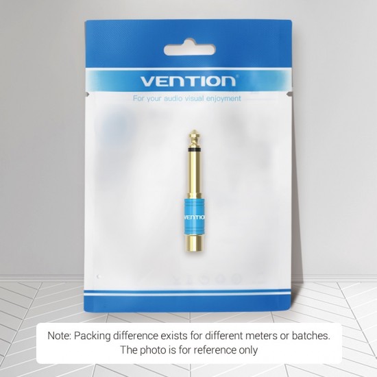 VENTION 6.5mm Male to RCA Female Audio Adapter Blue Metal Type (VDD-C03)