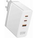 VENTION 3-Port USB (C+C+A) GaN Charger (100W/100W/30W) EU White (FEGW0-EU)