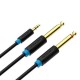 VENTION 3.5mm Male to 2*6.5mm Male Audio Cable 1.5M Black (BACBG)