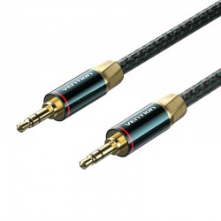 VENTION Cotton Braided 3.5mm TRS Male to Male Audio Cable 0.5M Green Copper Type (BAYGD)