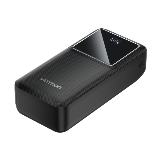 VENTION 30.000mAh Power Bank (Micro-USB + USB-C + USB-A + USB-A) 22.5W Black Led Display Type (FHMB0)