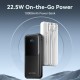 VENTION 10.000mAh Power Bank (Micro-USB + USB-C + USB-A + USB-A) with Built-In Type-C and Lightning Cables 22.5W White Led Display Type (FHOW0)