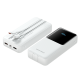 VENTION 20.000mAh Power Bank (Micro-USB + USB-C + USB-A + USB-A) with Built-In Type-C and Lightning Cables 22.5W White Led Display Type (FHPW0)