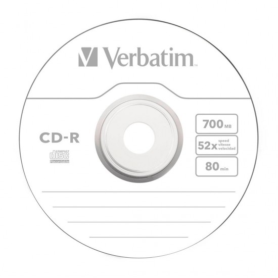 Verbatim 50pcs Data Life CD-R 80 52x Speed, ExtraProtection (43351)