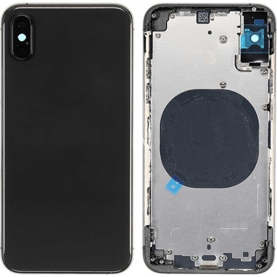 Καπάκι Μπαταρίας iPhone XS Με Πλαϊνά Πλήκτρα Και SIM Tray Μαύρο