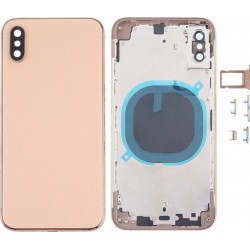 Καπάκι Μπαταρίας iPhone XS Με Πλαϊνά Πλήκτρα Και SIM Tray Χρυσό