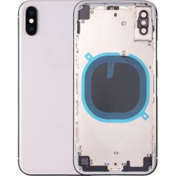 Καπάκι Μπαταρίας iPhone XS Με Πλαϊνά Πλήκτρα Και SIM Tray Silver